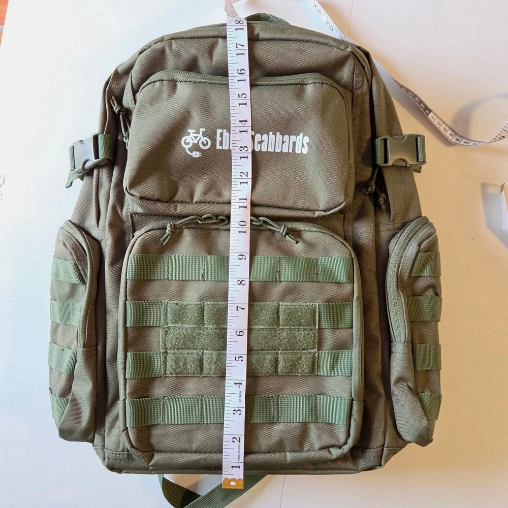 CornerStone Tactical Backpack Olive Green MOLLE EbikeScabbards Padded Laptop Bag
